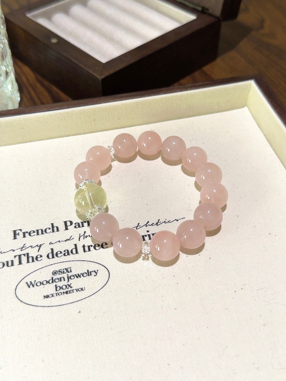 ▫️▪️ Pink crystal citrine bracelet